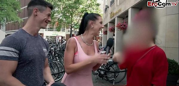  Deutsche schwarze amateur teen Studentin beim Porno Casting auf der Straße